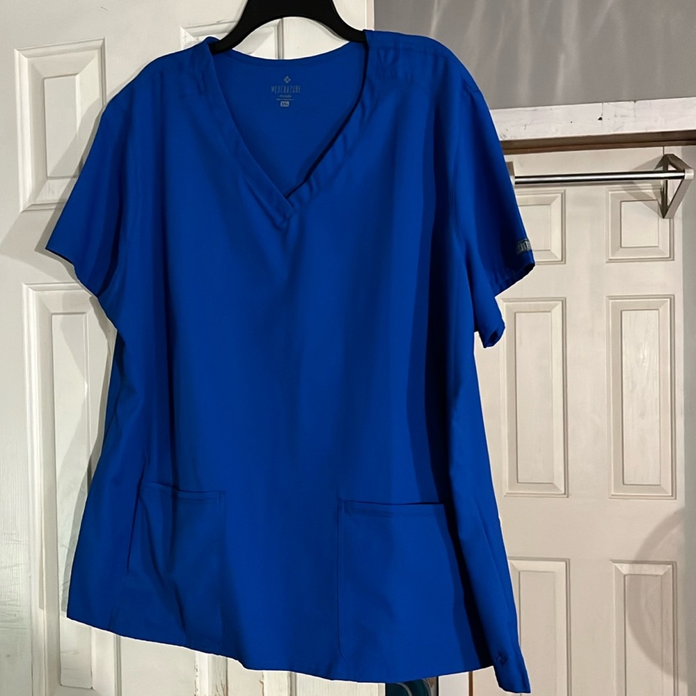 Med Couture Royal blue 3x scrub top
